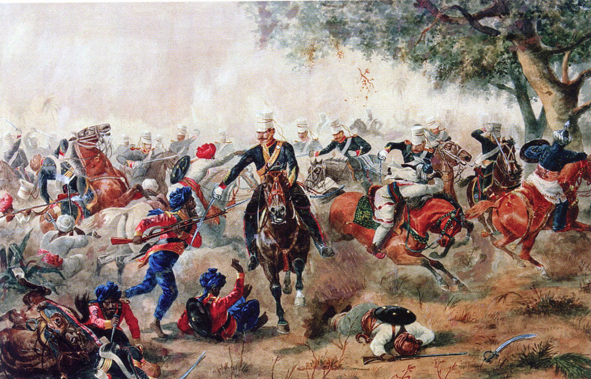 British Light Dragoons at the Battle of Goojerat on 21st February 1849 during the Second Sikh War
