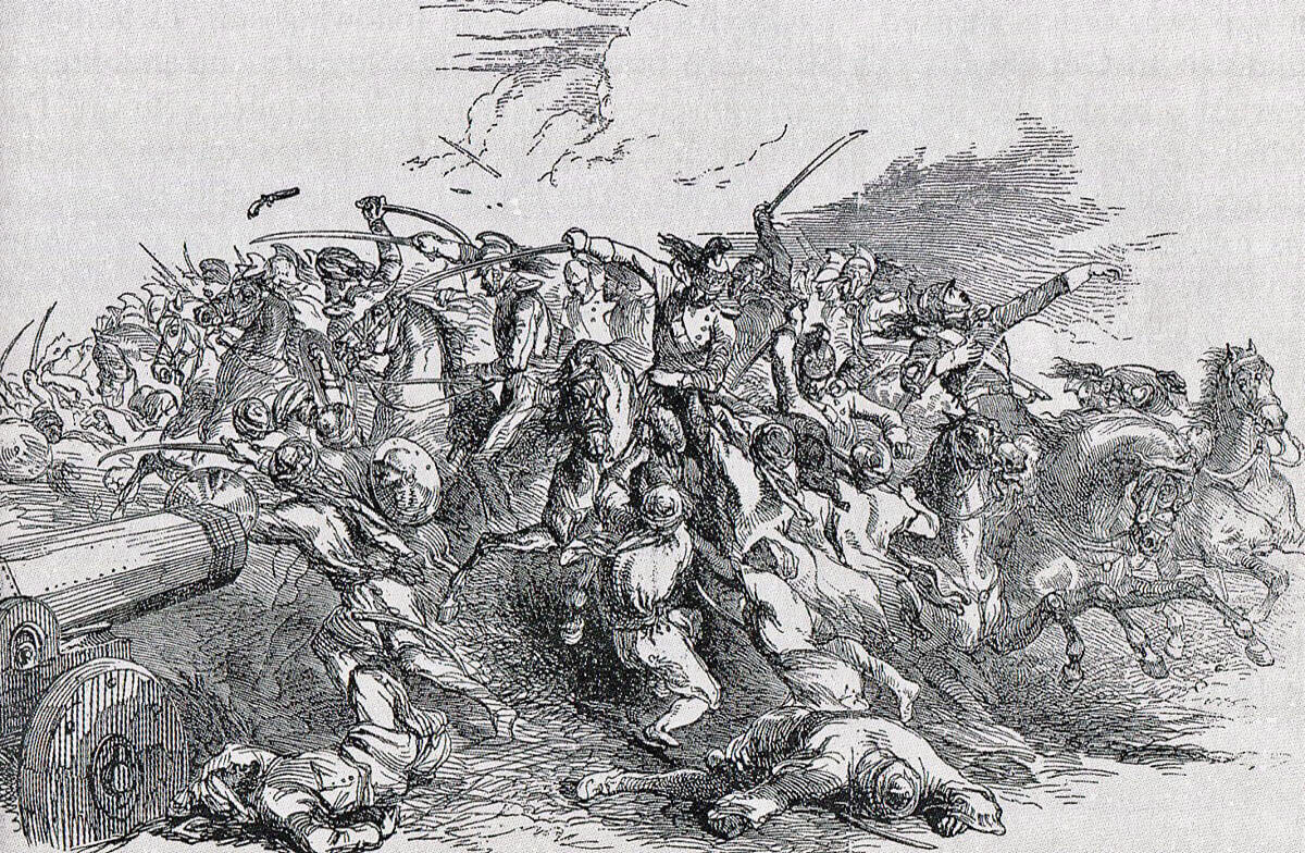Death of General Cureton at the Battle of Ramnagar on 22nd November 1848 during the Second Sikh War