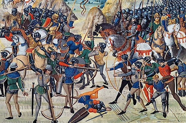 Battle of Agincourt on 25th October 1415 in the Hundred Years War