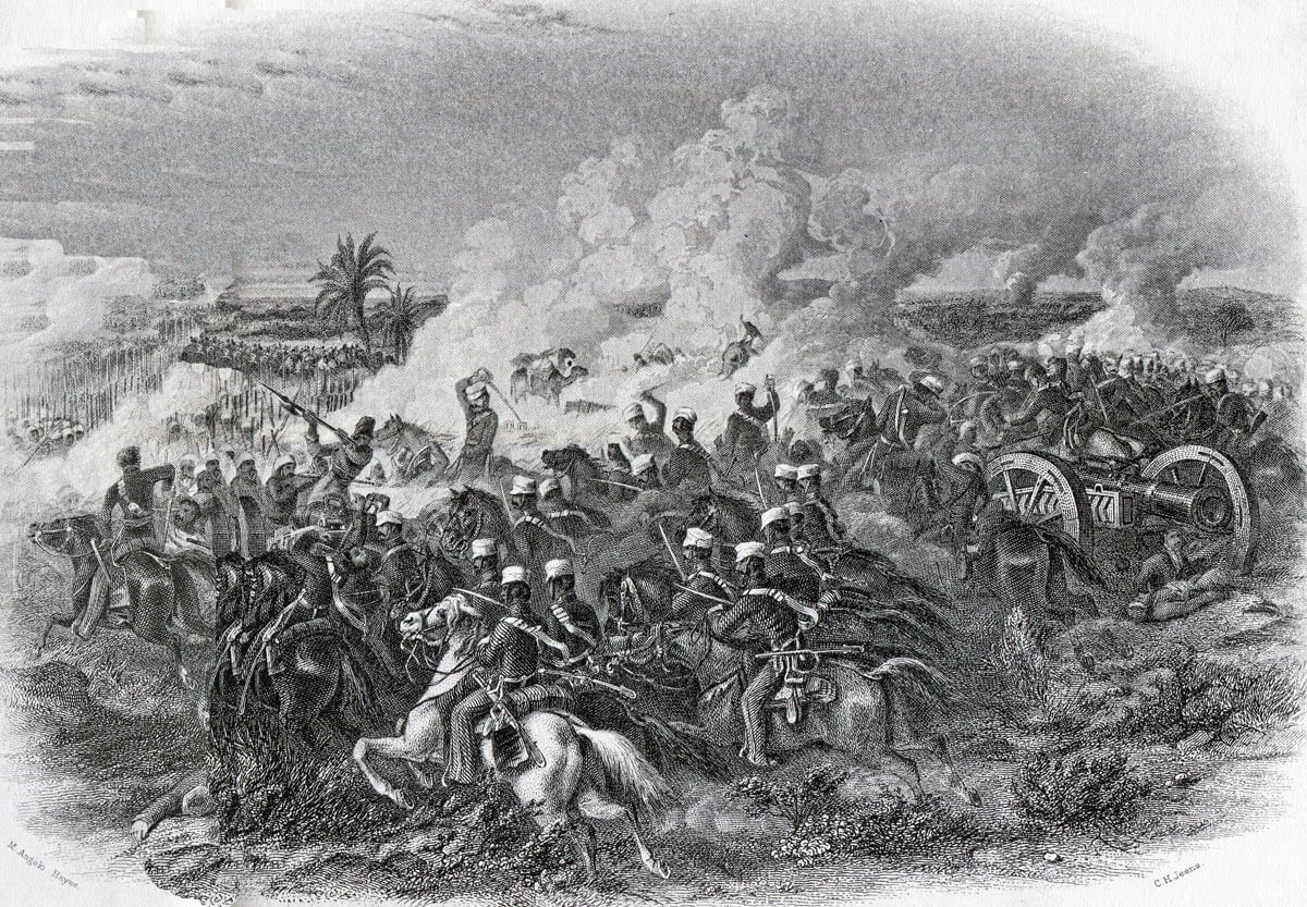 The Charge of the 'Devil's Children': 3rd King's Light Dragoons at the Battle of Moodkee on 18th December 1845 during the First Sikh War