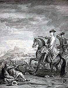 Duke of Cumberland at the Battle of Culloden 16th April 1746 in the Jacobite Rebellion