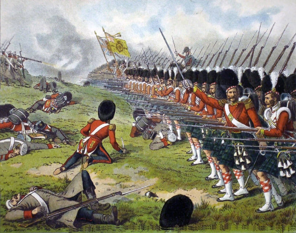93rd Highlanders at the Battle of the Alma on 20th September 1854 during the Crimean War