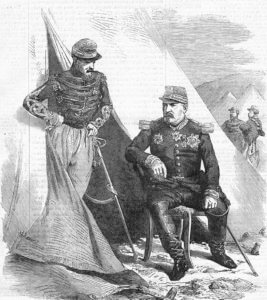 General Bosquet and staff officer: Battle of Inkerman on 5th November 1854 in the Crimean War