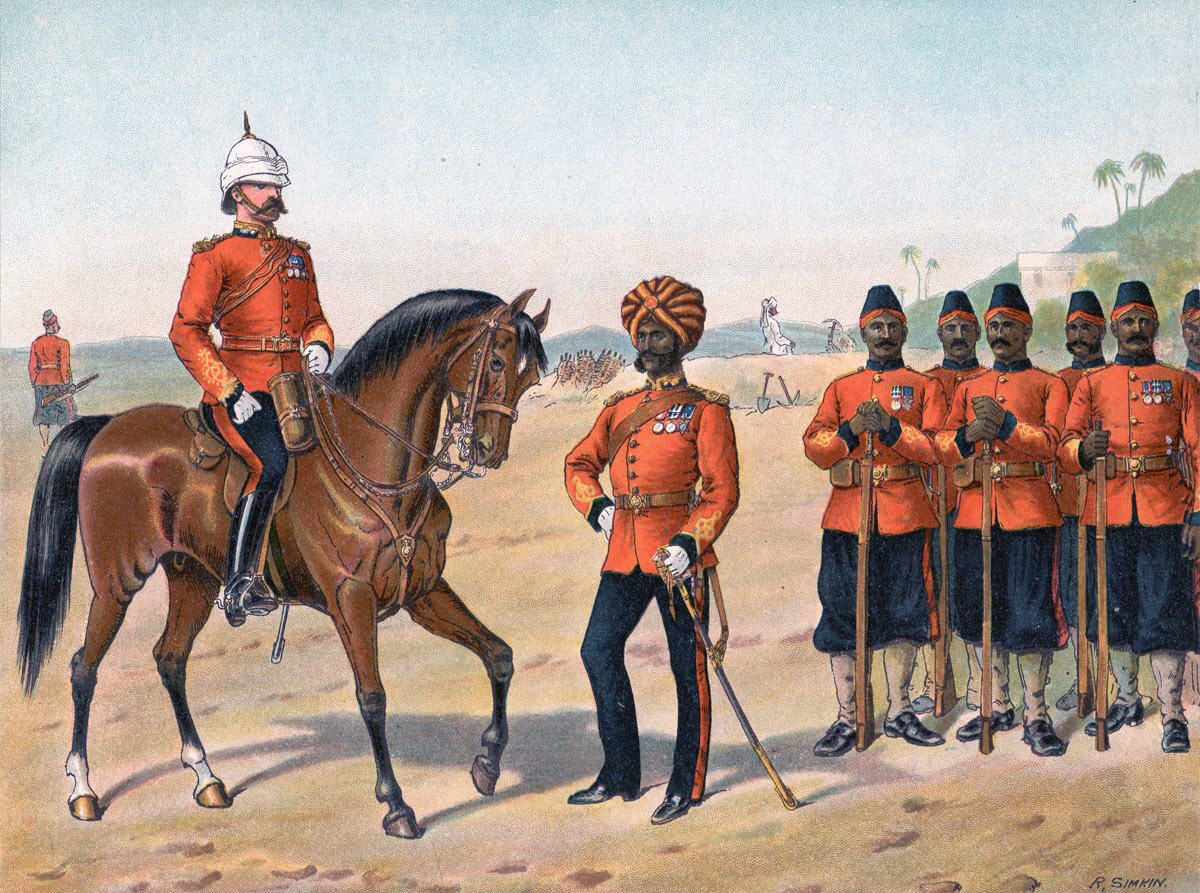 Madras Sappers and Miners: Battle of Kandahar on 1st September 1880 in the Second Afghan War: picture by Richard Simkin