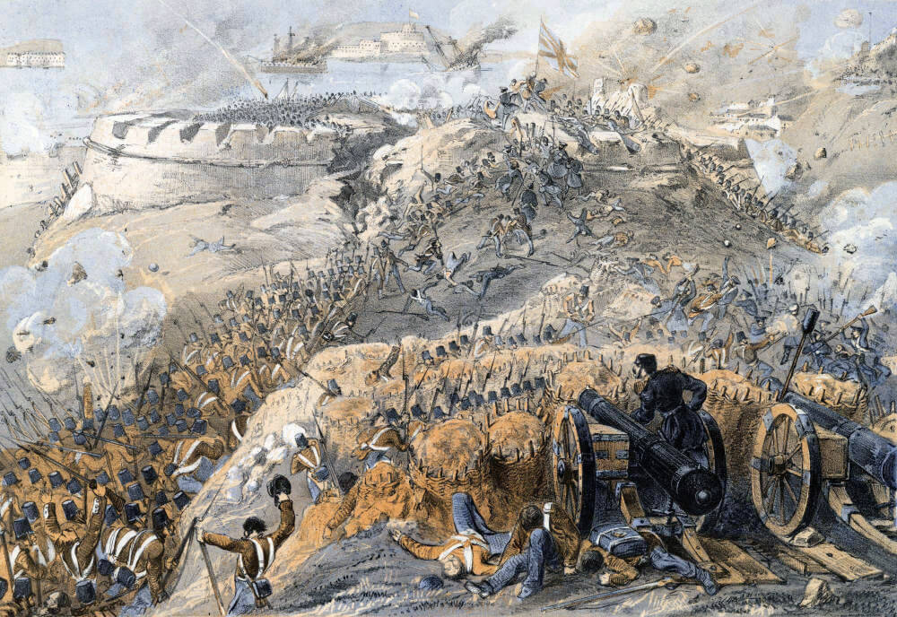British attack on the Great Redan on 8th September 1855: Siege of Sevastopol September 1854 to September 1855 in the Crimean War