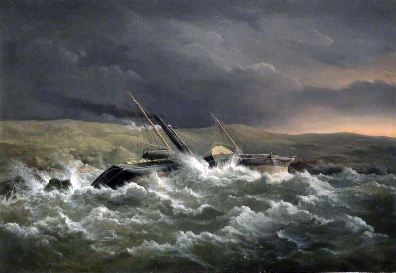 HMS Danube, wrecked in the storm on 14th November 1854 in the Crimean War