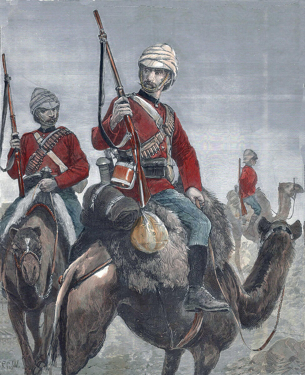 British Camel Corps: Battle of Abu Klea on 17th January 1885 in the Sudanese War: picture by Richard Caton Woodville