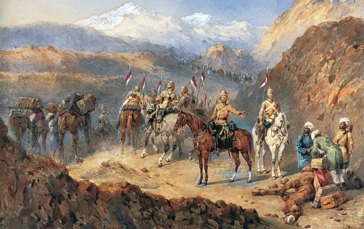 Robert's army on the march from Kabul to Kandahar: Battle of Kandahar on 1st September 1880 in the Second Afghan War: picture by Orlando Norie
