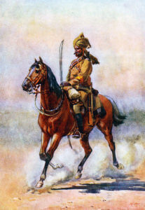 Punjab 5th Cavalry: Battle of Charasiab on 9th October 1879 in the Second Afghan War: picture by A.C. Lovett