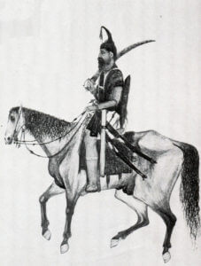 Mounted Sikh warrior: Battle of Goojerat on 21st February 1849 during the Second Sikh War