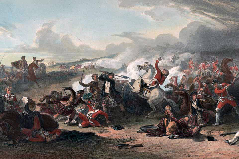 Battle of Falkirk 17th January 1746 in the Jacobite Rebellion