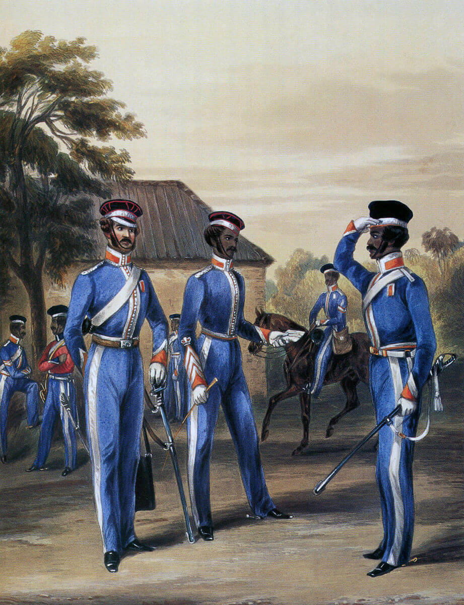 Bengal Light Cavalry: Battle of Sobraon on 10th February 1846 during the First Sikh War: print by Ackermann