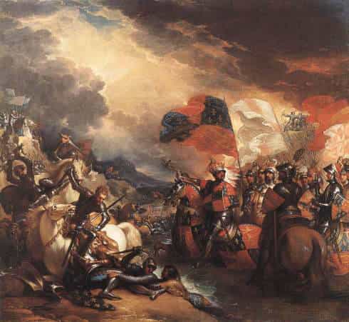 Edward III crossing the Somme before the Battle of Creçy on 26th August 1346 by Benjamin West