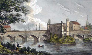 Bridge over the River Calder at Wakefield: Battle of Wakefield 20th May 1643 in the English Civil War