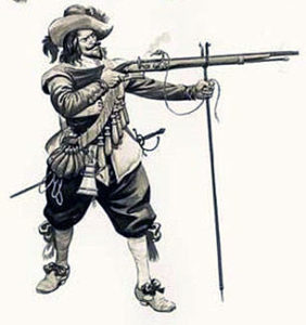 Royalist musketeer: Battle of Wakefield 20th May 1643 in the English Civil War