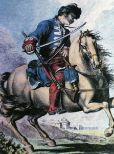 Horse Grenadier of the Maison du Roi: Battle of Dettingen fought on 16th June 1743 in the War of the Austrian Succession