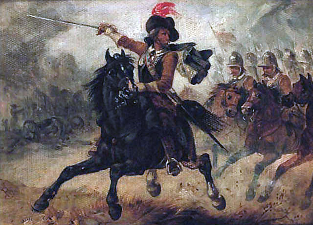 The Charge: Battle of Chalgrove 18th June 1643 in the English Civil War: picture by Richard Beavis