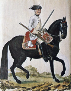 Hanoverian Regiment of Horse von Hardenburg: Battle of Minden 1st August 1759 in the Seven Years War: picture by Karsten