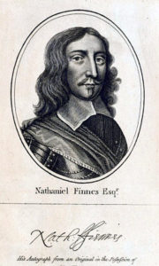 Nathaniel Fiennes, Parliamentary troop commander at the Powick Bridge skirmish on 23rd September 1642
