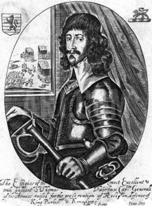 Sir Thomas Fairfax, commander of the Parliamentary right wing at the Battle of Adwalton Moor, 30th June 1643 during the English Civil War