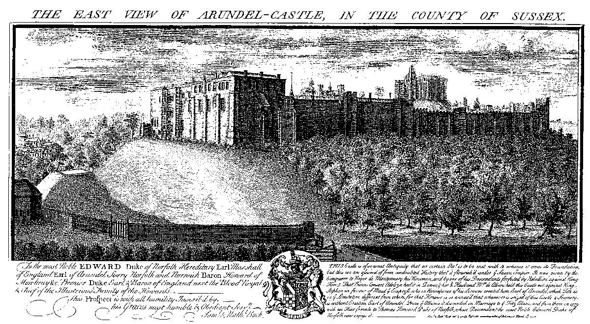 Arundel Castle; captured and re-captured during 1643 and 1644 by Royalist and Parliamentary forces in the English Civil War