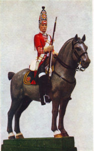 Royal Scots Greys 1759: Battle of Minden 1st August 1759 in the Seven Years War: statuette by Pilkington Jackson