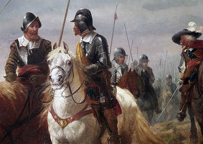 On the march: Battle of Chalgrove 18th June 1643 in the English Civil War: picture by Richard Beavis