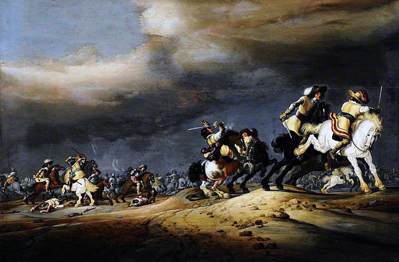 Battle of Seacroft Moor 30th March 1643 in the English Civil War: picture by Palamades Palamadesz