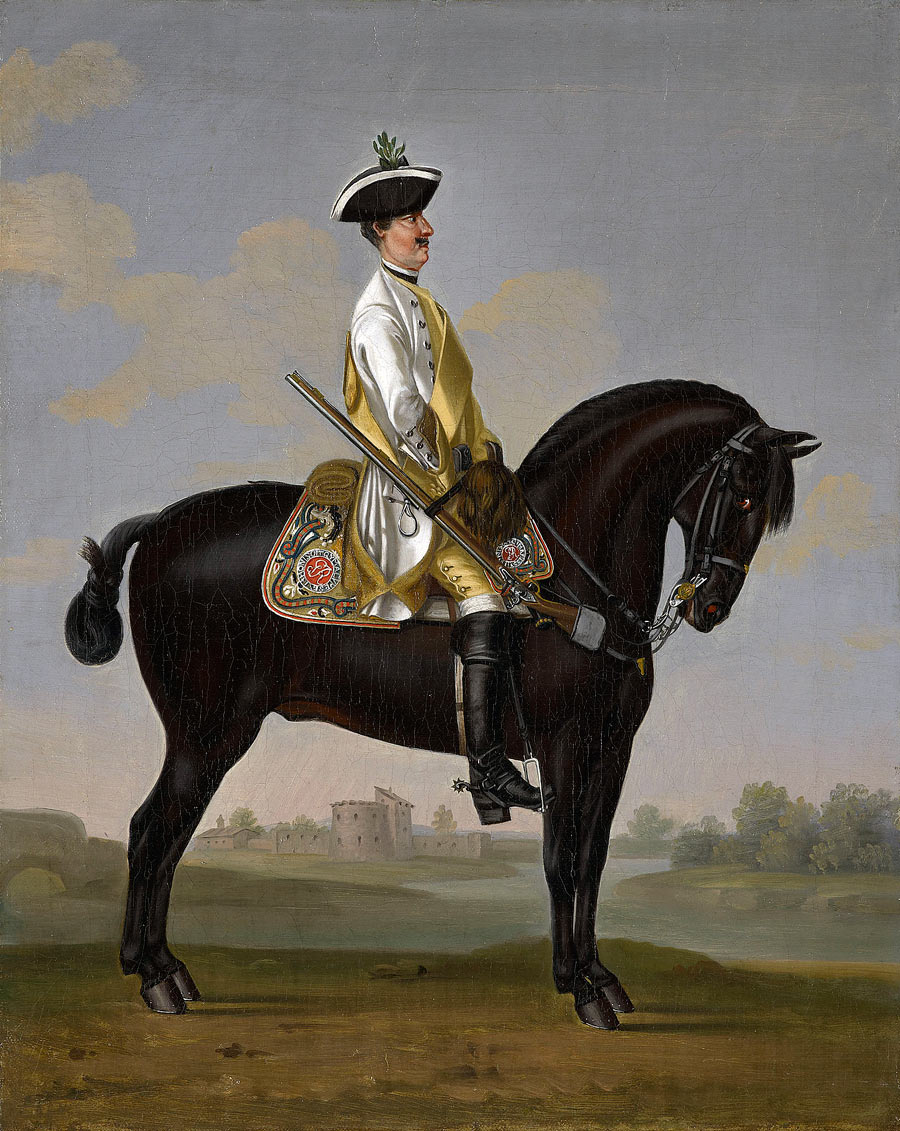 Hanoverian Leib Regiment of Horse: Battle of Kloster Kamp on 15th October 1760 in the Seven Years War: picture by David Morier