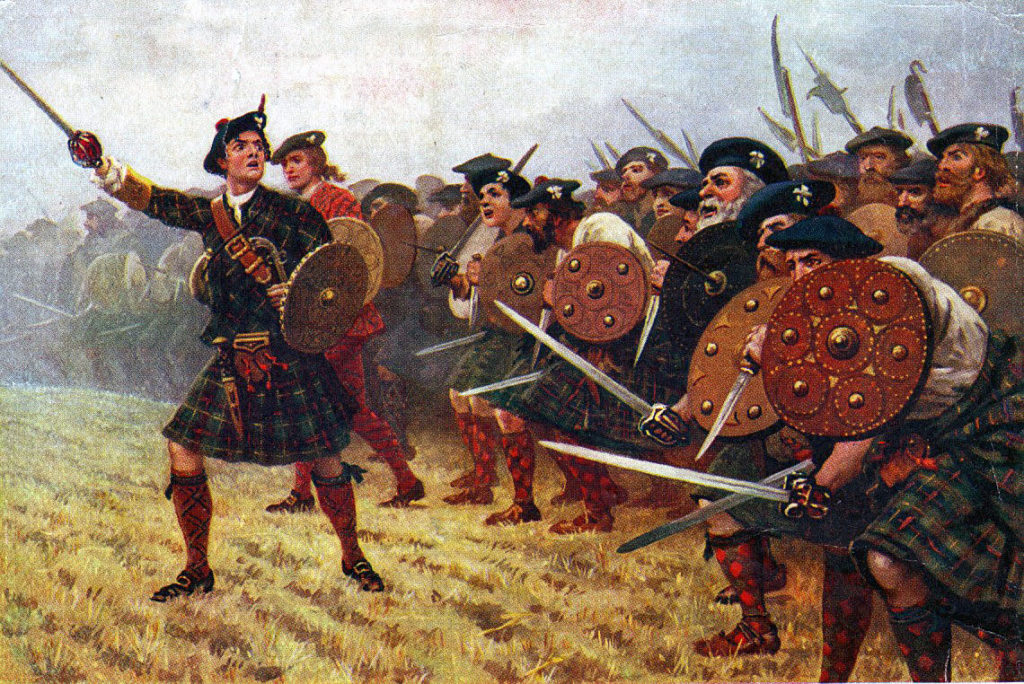 Highland Attack at the Battle of Prestonpans 21st September 1745 in the Jacobite Rebellion