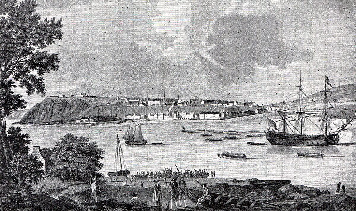City of Quebec during the battle: Battle of Quebec 13th September 1759 in the French and Indian War or the Seven Years War
