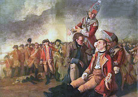 Death of General Wolfe at the Battle of Quebec 13th September 1759 in the French and Indian War or the Seven Years War