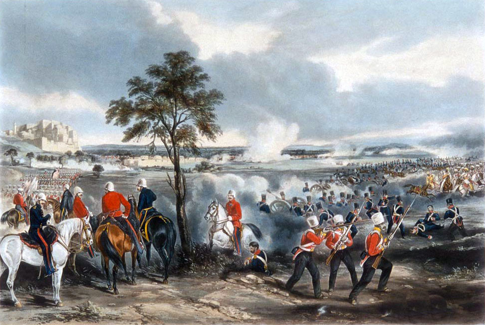 Battle of Goojerat on 21st February 1849 during the Second Sikh War: picture by Henry Martens