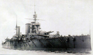 British Battle Cruiser HMS Princess Royal. Princess Royal fought at the Battle of Jutland on 31st May 1916 in Rear¬-Admiral O. de B. Brock’s 1st Battle Cruiser Squadron part of Admiral Beatty’s Battle Cruiser Fleet