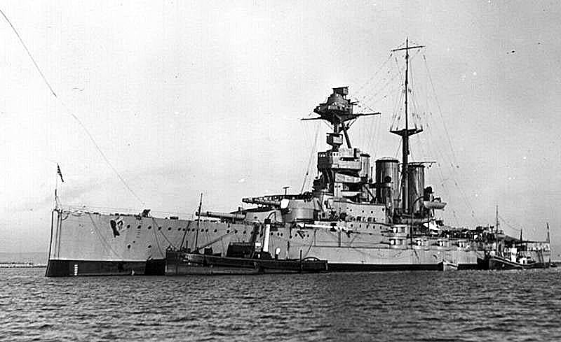 British Battle Cruiser HMS Tiger. Tiger fought in 1st Battle Cruiser Squadron at the Battle of Jutland on 31st May 1916
