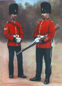 Royal Dublin Fusiliers in Home Service Uniform: the Regiment’s First Battalion fought at the Battle of Colenso on 15th December 1899