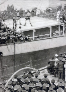 The boxing competition conducted on board the ‘Sports Ship’ HMS Borodino at Scapa Flow on 30th May 1916 before the Battle of Jutland