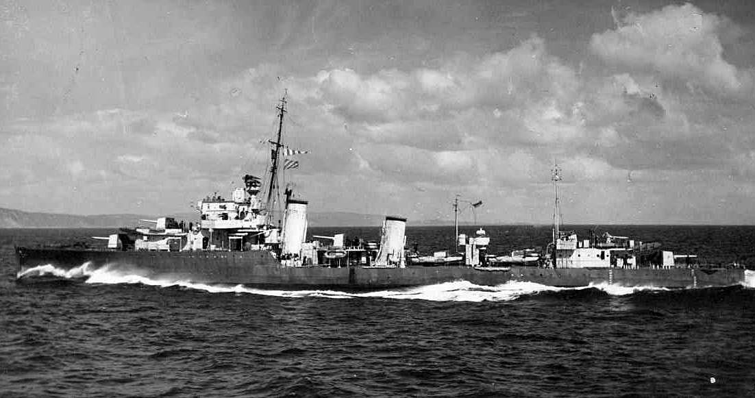 British Flotilla leader HMS Faulknor. Faulknor fought at the Battle of Jutland 31st May 1916 leading the 12th Flotilla