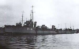 British Destroyer HMS Spitfire. Spitfire fought at the Battle of Jutland on 31st May 1916 in the 4th Destroyer Flotilla. She took part in torpedo attacks on the German battleship line
