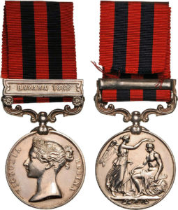 Indian General Service Medal with clasp 'Hazara 1888': Black Mountain Expedition from 1st October 1888 to 13th November 1888 on the North-West Frontier of India