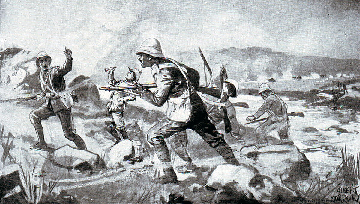 1st Royal Dublin Fusiliers advancing at the Battle of Colenso on 15th December 1899