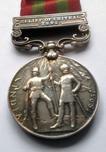 Indian General Service Medal (reverse) with clasp for 'Relief of Chitral' awarded to Captain Arthur Lynden-Bell, adjutant of 1st Buffs: Siege and Relief of Chitral, 3rd March to 20th April 1895 on the North-West Frontier of India