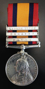 Queen’s South Africa Medal with clasps for ‘Natal’ ‘Belmont’ and ‘Modder River’