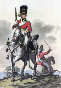 Royal Scots Greys 2nd Dragoons: Battle of Waterloo 18th June 1815: picture by Charles Hamilton Smith