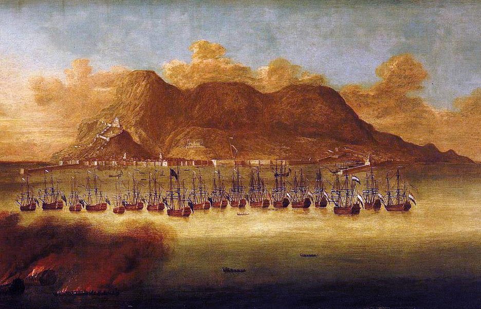 British and Dutch capture of Gibraltar in 1704: the Great Siege of Gibraltar from 1779 to 1783 during the American Revolutionary War