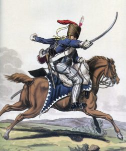 7th Queen's Own Light Dragoons (Hussars): Battle of Waterloo 18th June 1815: picture by Charles Hamilton Smith