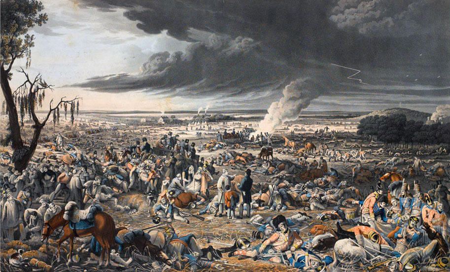 Battlefield after the Battle of Waterloo on 18th June 1815