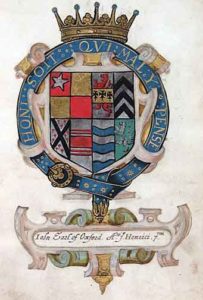 Arms of the Earl of Oxford: Battle of Barnet on 14th April 1471 in the Wars of the Roses