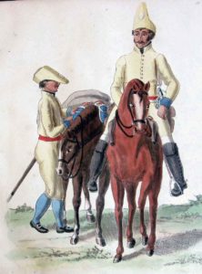 Spanish Cavalry in undress uniforms: Battle of Arroyo Molinos on 28th October 1811 in the Peninsular War: picture by Suhl