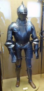 Suit of Armour in the Wallace Collection: First Battle of St Albans, fought on 22nd May 1455 in the Wars of the Roses